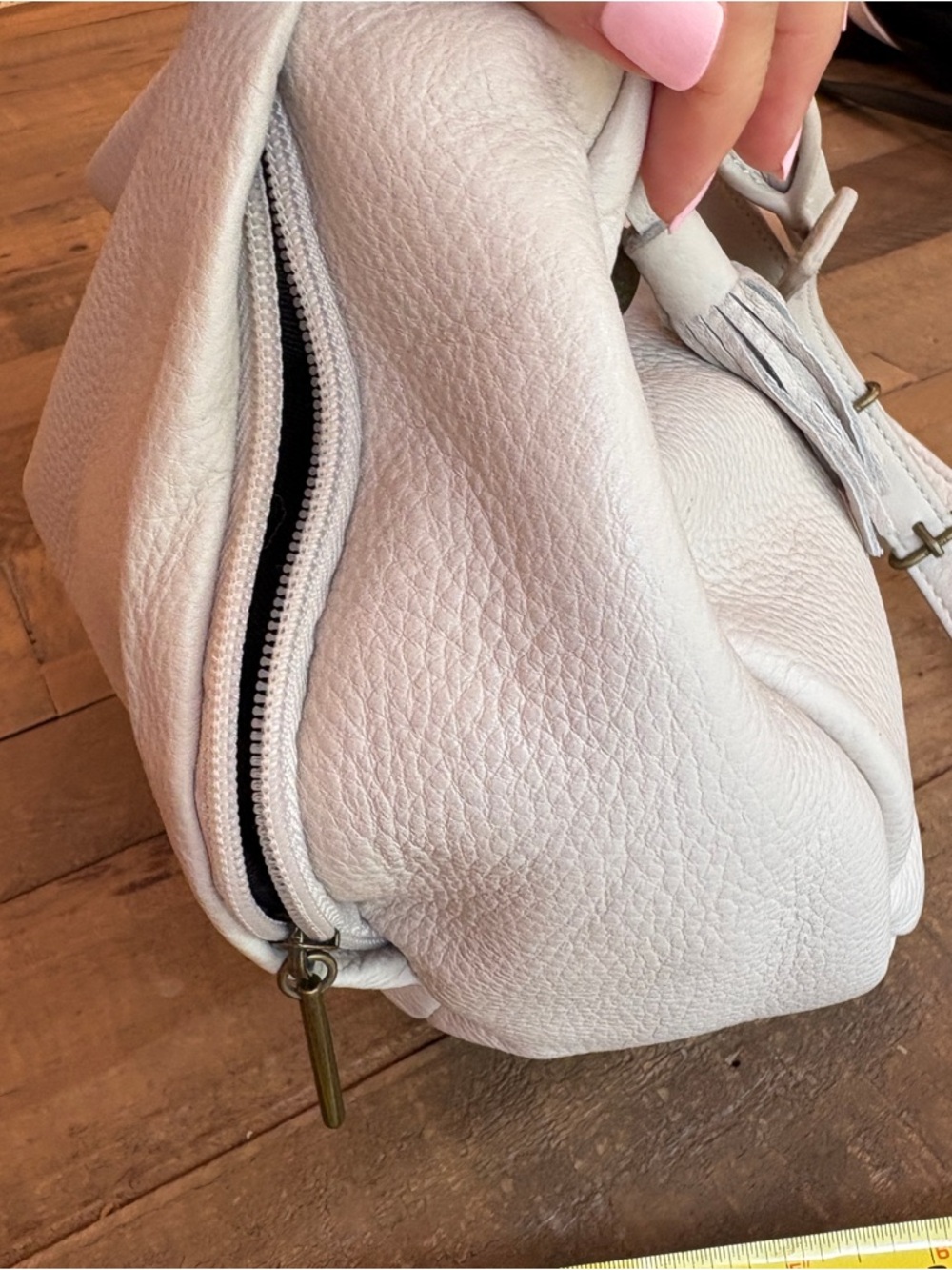 The Sak Collective Hobo Crossbody Purse Ivory - Picture 6 of 16